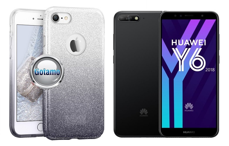 ILLuminaTe silikoninis dėklas nugarėlė Huawei Y6 (2018) Huawei Honor 7A telefonams sidabro spalvos