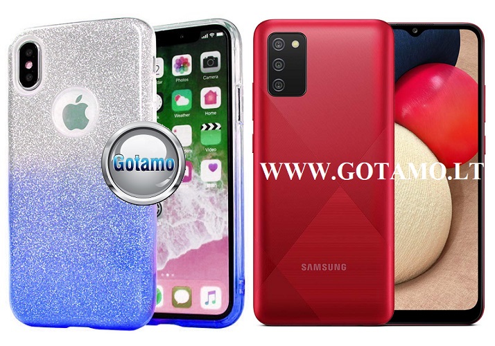 ILLuminaTe dėklas Samsung Galaxy A03s žydros spalvos