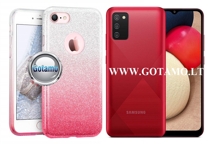 ILLuminaTe dėklas Samsung Galaxy A03s rožinės spalvos