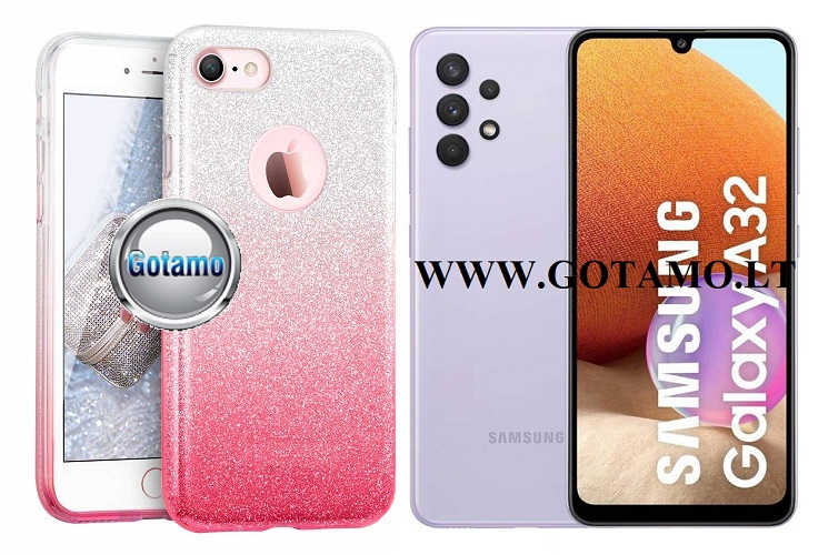 ILLuminaTe dėklas Samsung Galaxy A32 rožinės spalvos