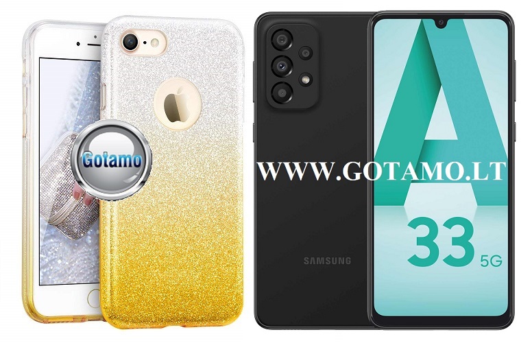 ILLuminaTe dėklas Samsung Galaxy A33 5G aukso spalvos