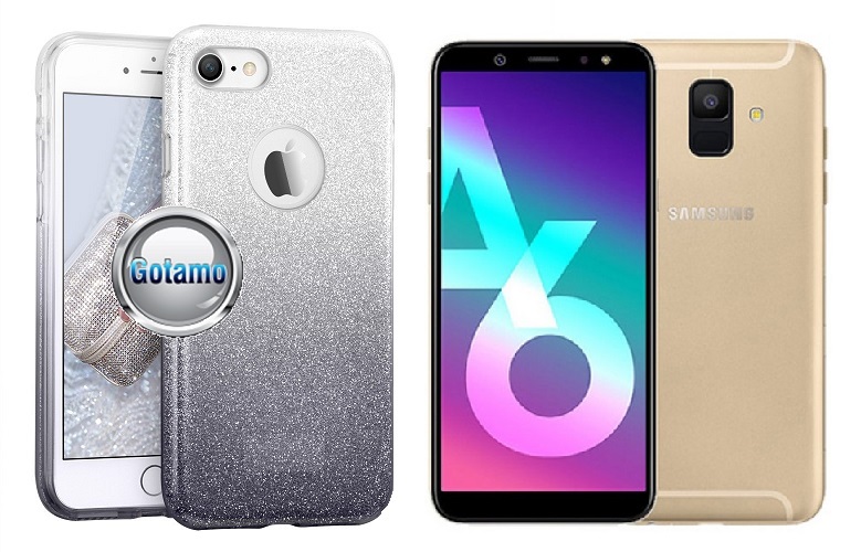ILLuminaTe dėklas Samsung Galaxy A6 (2018) sidabro spalvos