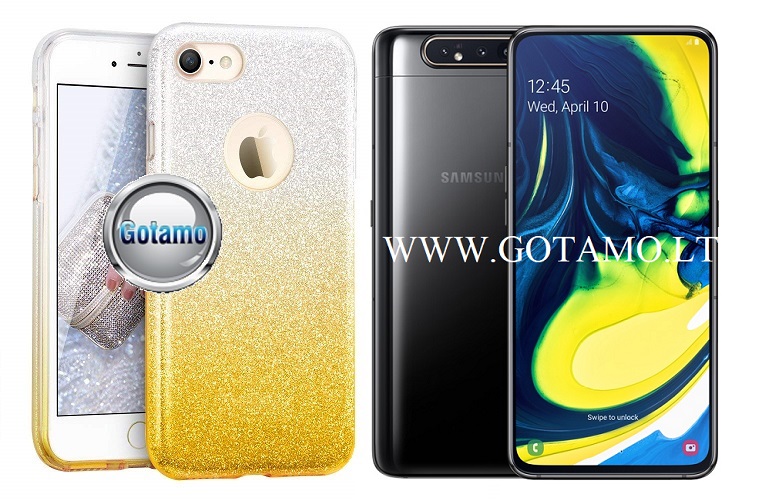 ILLuminaTe dėklas Samsung Galaxy A80 aukso spalvos