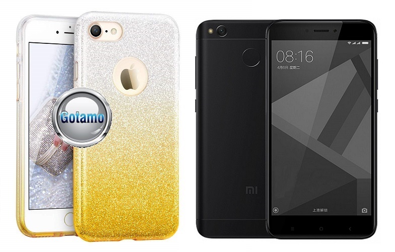 iLLuminaTe silikoninis dėklas nugarėlė Xiaomi Redmi 4X telefonams aukso spalvos