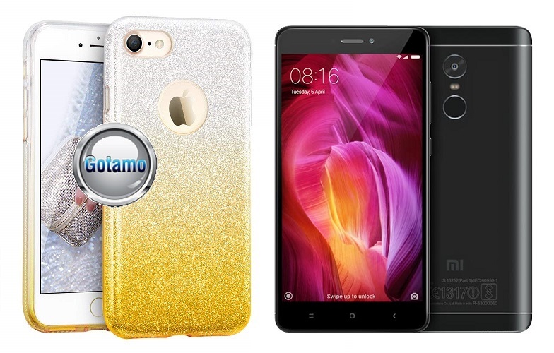 iLLuminaTe silikoninis dėklas nugarėlė Xiaomi Redmi Note 4, Xiaomi Redmi Note 4X telefonams aukso spalvos