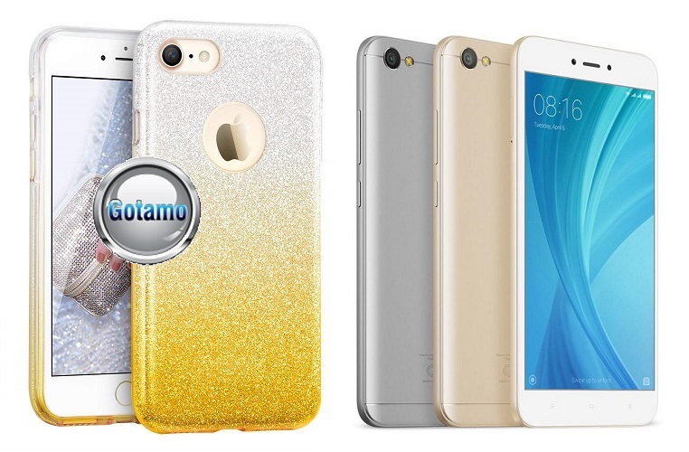 iLLuminaTe silikoninis dėklas nugarėlė Xiaomi Redmi Note 5A telefonams aukso spalvos