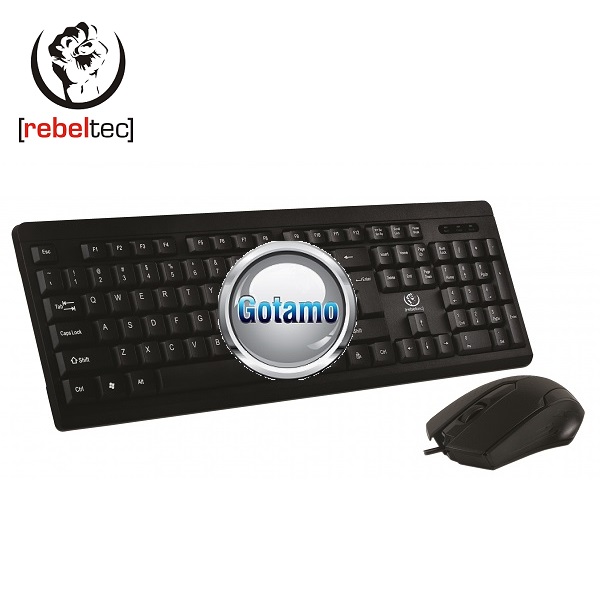 Klaviatūra ir pelė su laidais RebelTec Simplo