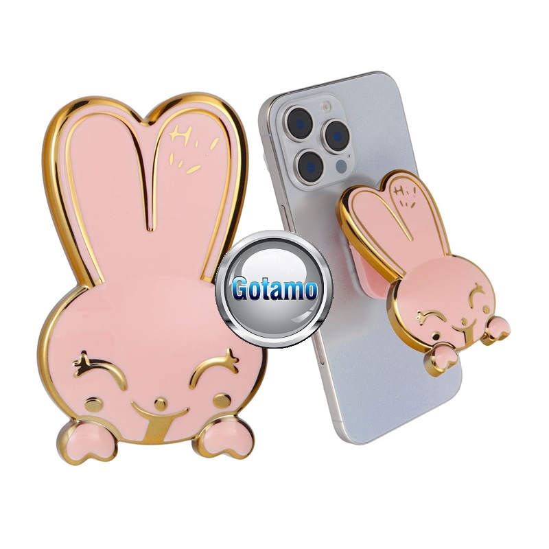 Klijuojamas laikiklis telefonui HappyRabbit rožinė
