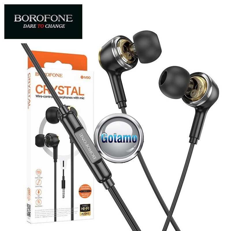 Laidinės ausinės Borofone Crystal juodos