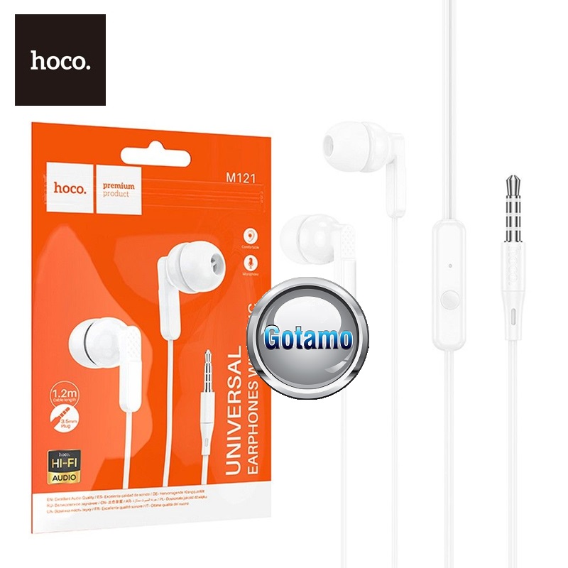 Laidinės ausinės Hoco Universal HiFi baltos