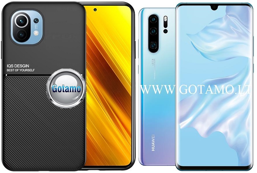 Magnetic Hold dėklas nugarėlė Huawei P30 Pro telefonui juodos spalvos