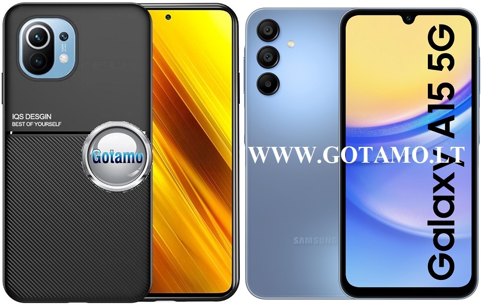 Magnetic Hold dėklas Samsung Galaxy A15 5G juodos spalvos