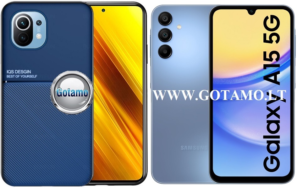 Magnetic Hold dėklas Samsung Galaxy A15 5G mėlynos spalvos