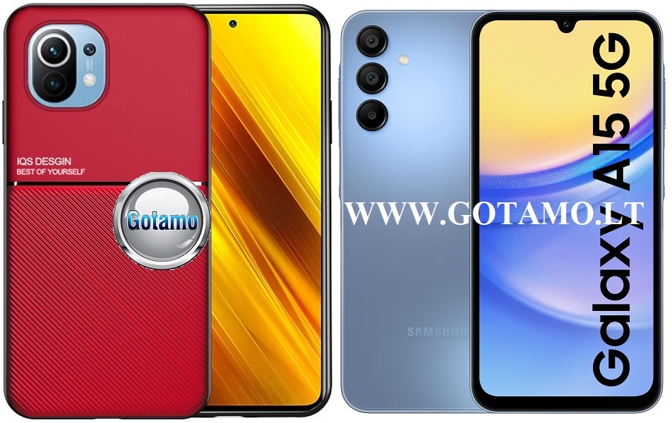 Magnetic Hold dėklas Samsung Galaxy A15 5G raudonos spalvos