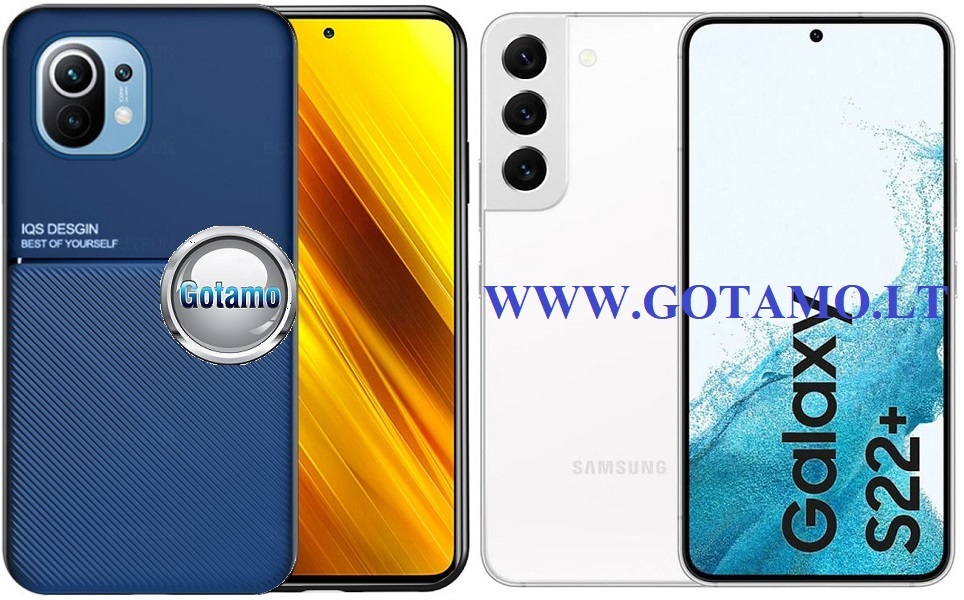 Magnetic Hold dėklas Samsung Galaxy S22+ 5G mėlynos spalvos