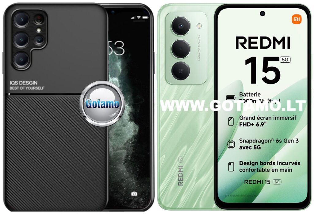 Magnetic Hold dėklas nugarėlė Xiaomi Redmi 15 telefonui juodos spalvos
