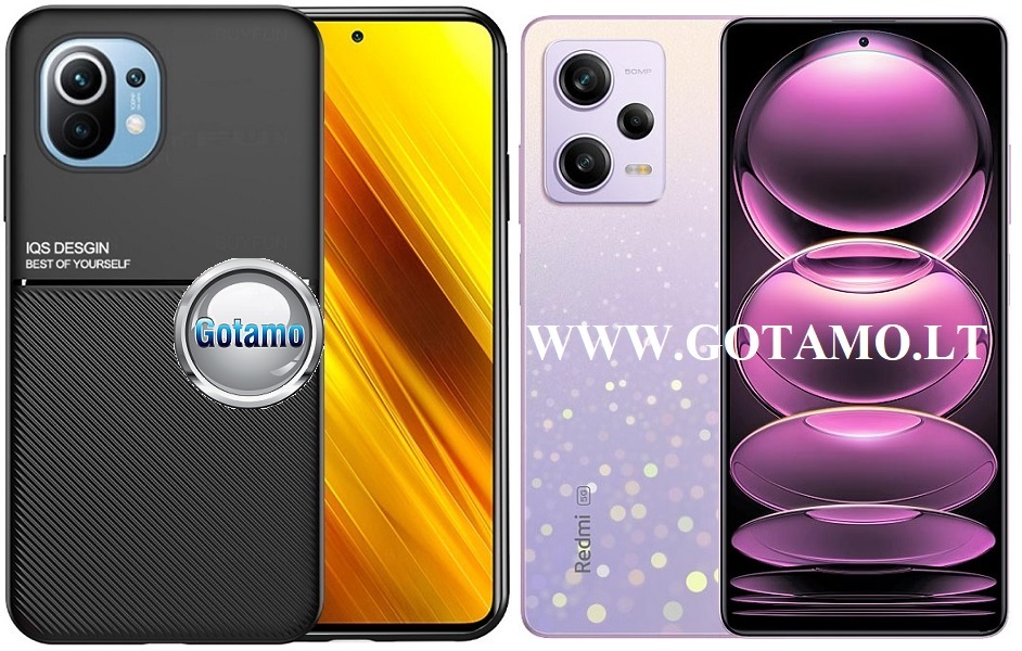 Magnetic Hold dėklas nugarėlė Xiaomi Redmi Note 12 Pro telefonui juodos spalvos
