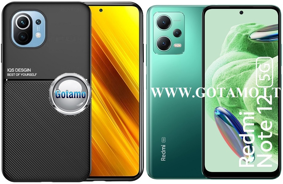 Magnetic Hold dėklas nugarėlė Xiaomi Redmi Note 12, Xiaomi Poco X5 telefonams juodos spalvos