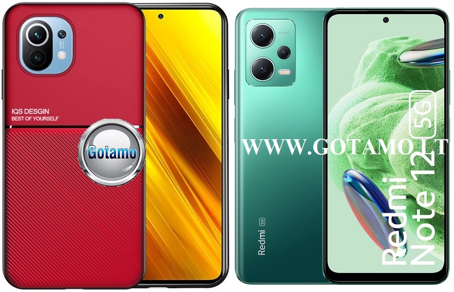 Magnetic Hold dėklas nugarėlė Xiaomi Redmi Note 12, Xiaomi Poco X5 telefonams raudonos spalvos