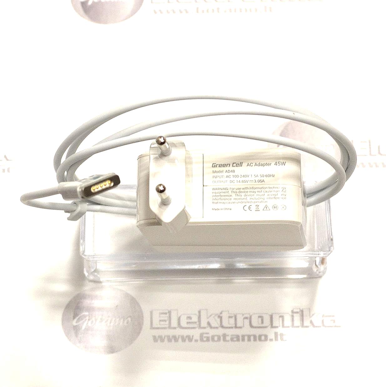 MagSafe 2 14.85V 3.05A 45W tinklo kroviklis Apple Macbook kompiuteriui Movano 3 MagSafe 2 14.85V