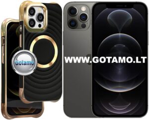 Beauty deklas Apple iPhone 12 12 pro juodos spalvos
