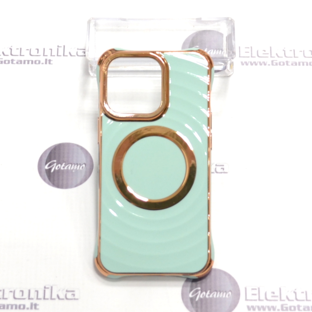 MagSafe Beauty dėklas nugarėlė Apple iPhone 13 Pro telefonui mėtinės spalvos 2 Magsafe beauty deklas Apple iPhone 13 pro metines 2