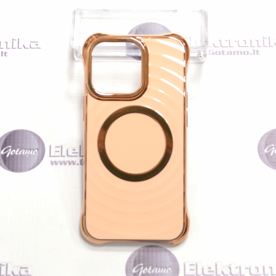 MagSafe Beauty dėklas nugarėlė Apple iPhone 13 Pro telefonui šviesiai oranžinės spalvos 2 Beauty deklas Apple iPhone 13 pro sviesiai oranzines 2