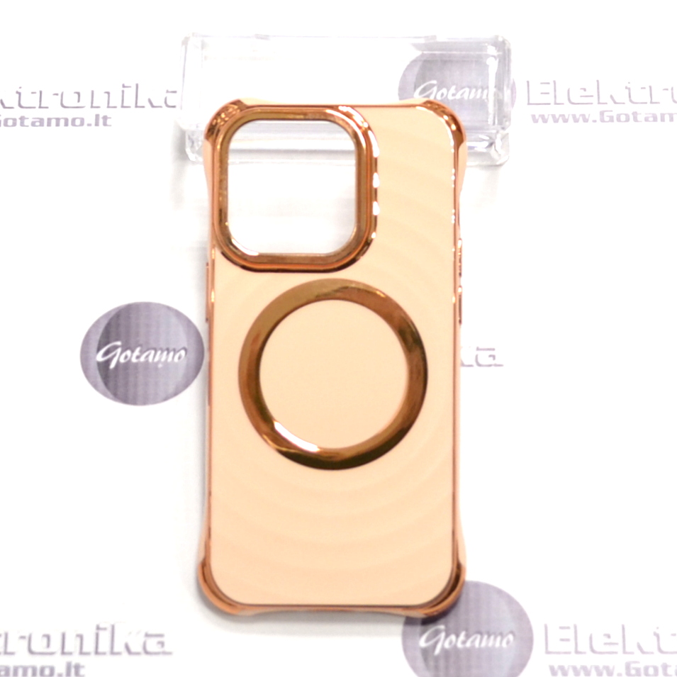 MagSafe Beauty dėklas nugarėlė Apple iPhone 14 Pro telefonui šviesiai oranžinės spalvos 2 Beauty deklas Apple iPhone 14 pro sviesiai oranzines 2