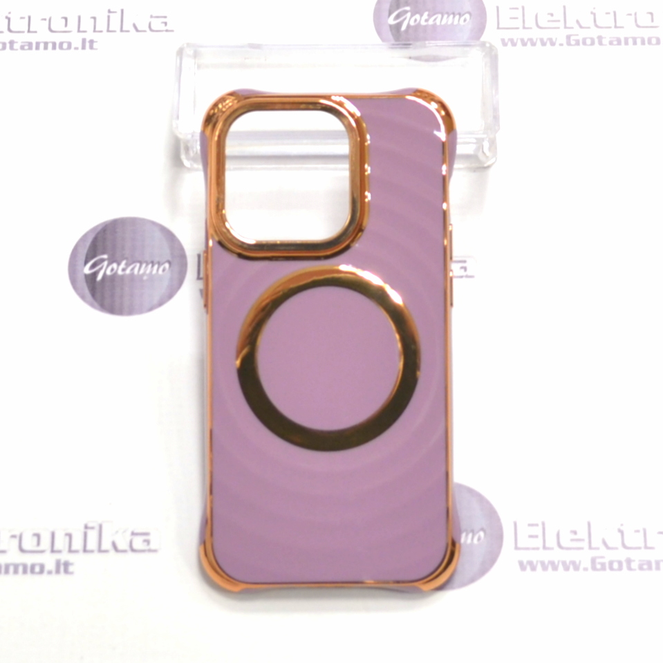 MagSafe Beauty dėklas nugarėlė Apple iPhone 14 Pro telefonui violetinės spalvos 2 Magsafe beauty deklas Apple iPhone 14 pro violetines 2
