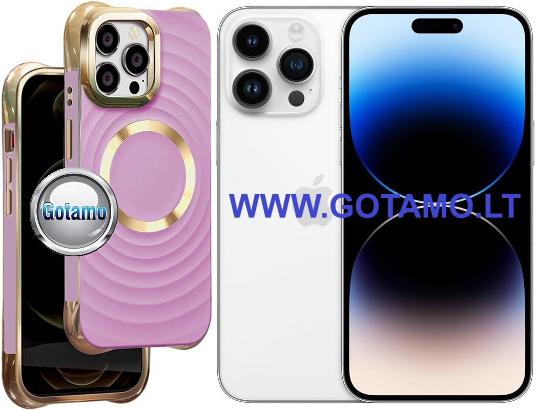 MagSafe Beauty dėklas nugarėlė Apple iPhone 14 Pro telefonui violetinės spalvos 1 Magsafe beauty deklas Apple iPhone 14 pro violetines