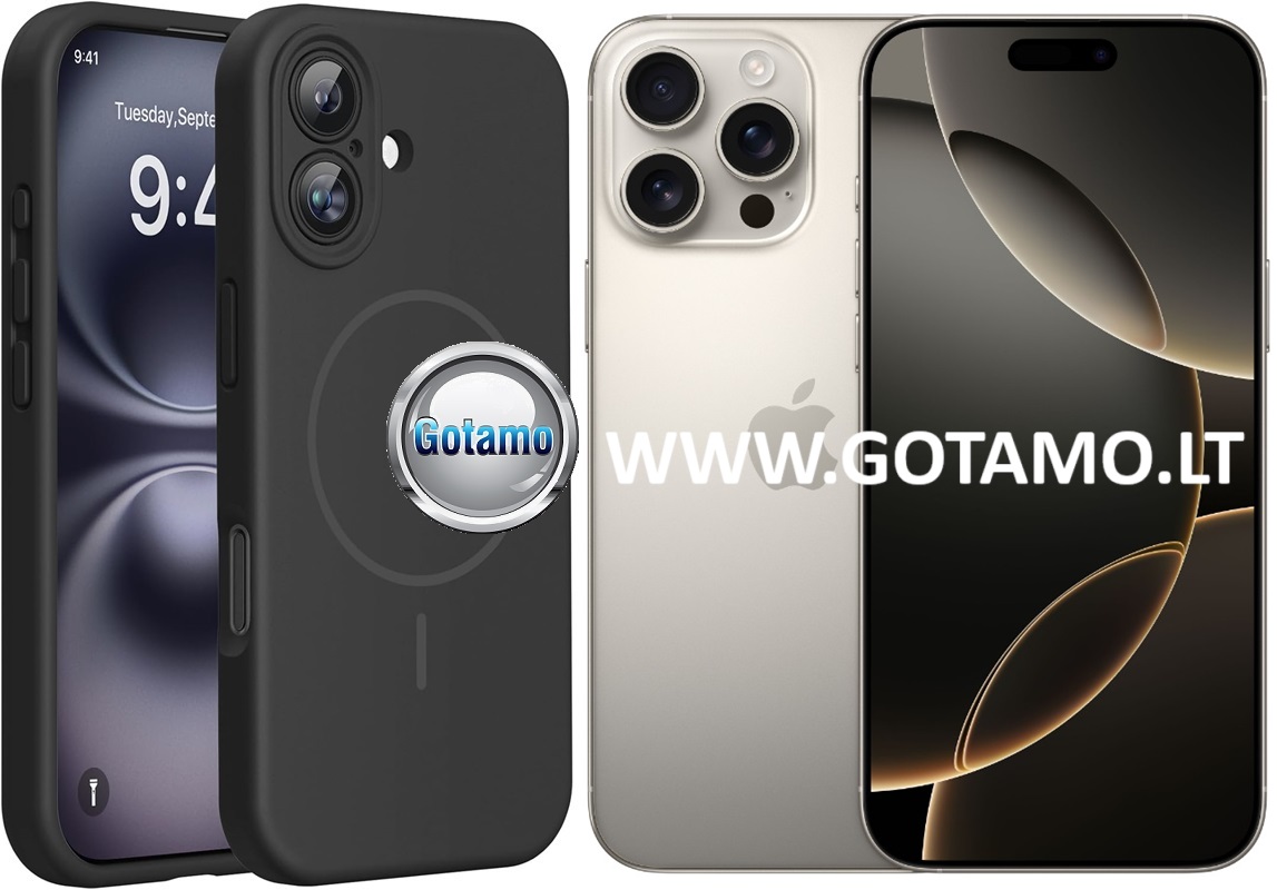MagSafe Gen3 dėklas nugarėlė Apple iPhone 16 Pro – Juodas 1 Magsafe gen3 deklas Apple iPhone 16 pro juodas