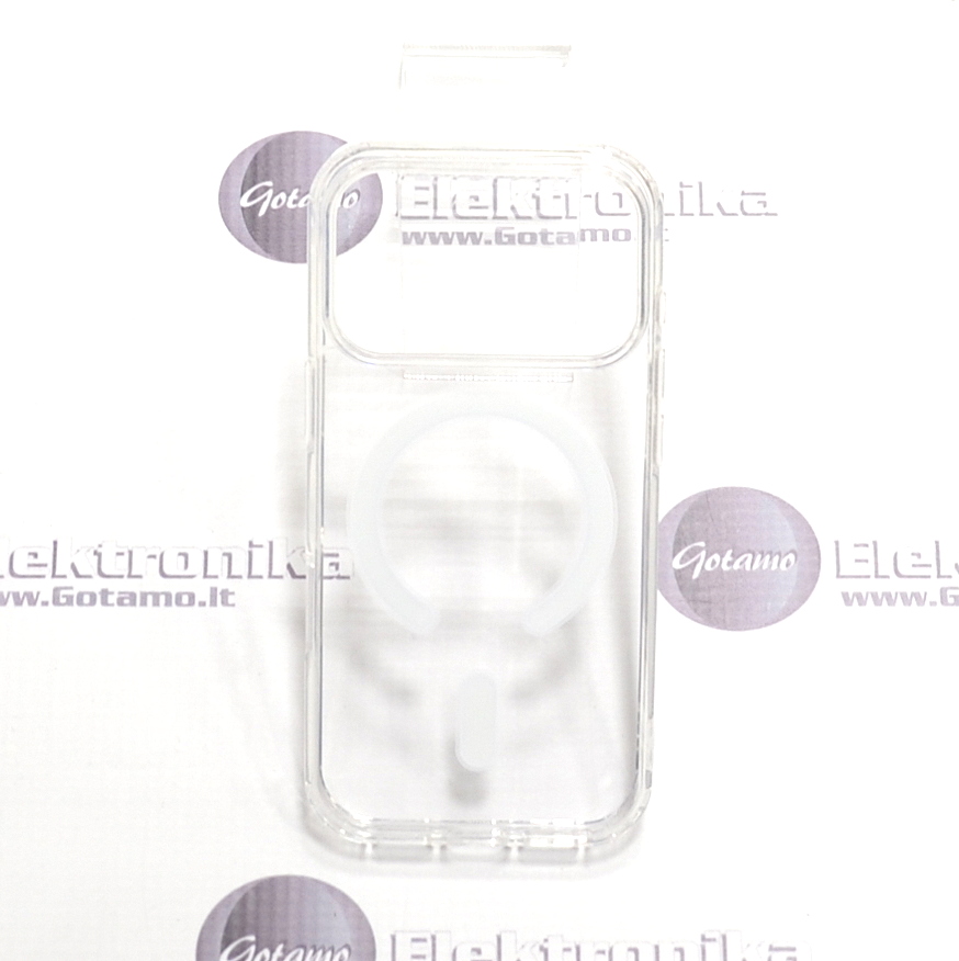 MagSafe Jelly dėklas nugarėlė Apple iPhone 17 Pro telefonui skaidrus 2 Magsafe jelly deklas Apple iPhone 17 pro skaidrus 2
