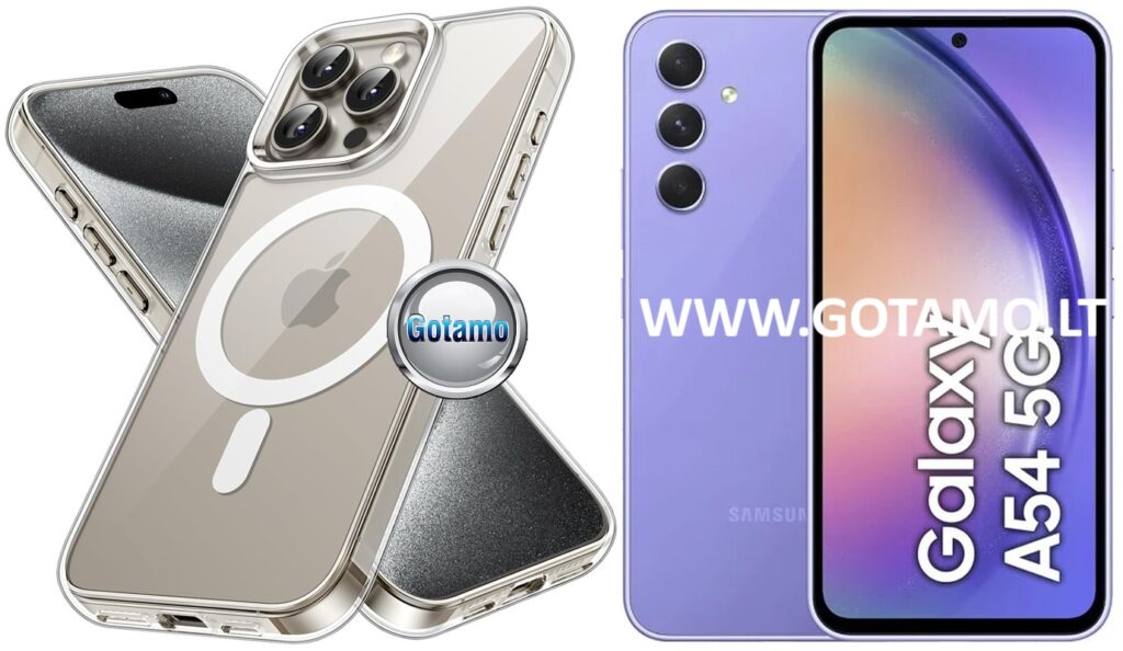 MagSafe Jelly dėklas Samsung Galaxy A54 skaidrus spalvos