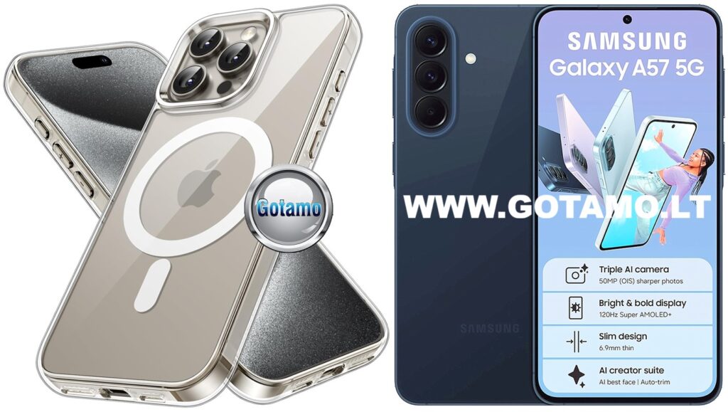 MagSafe Jelly dėklas Samsung Galaxy A57 skaidrus spalvos