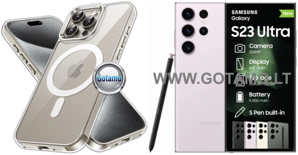 MagSafe Jelly dėklas Samsung Galaxy S23 Ultra skaidrus spalvos