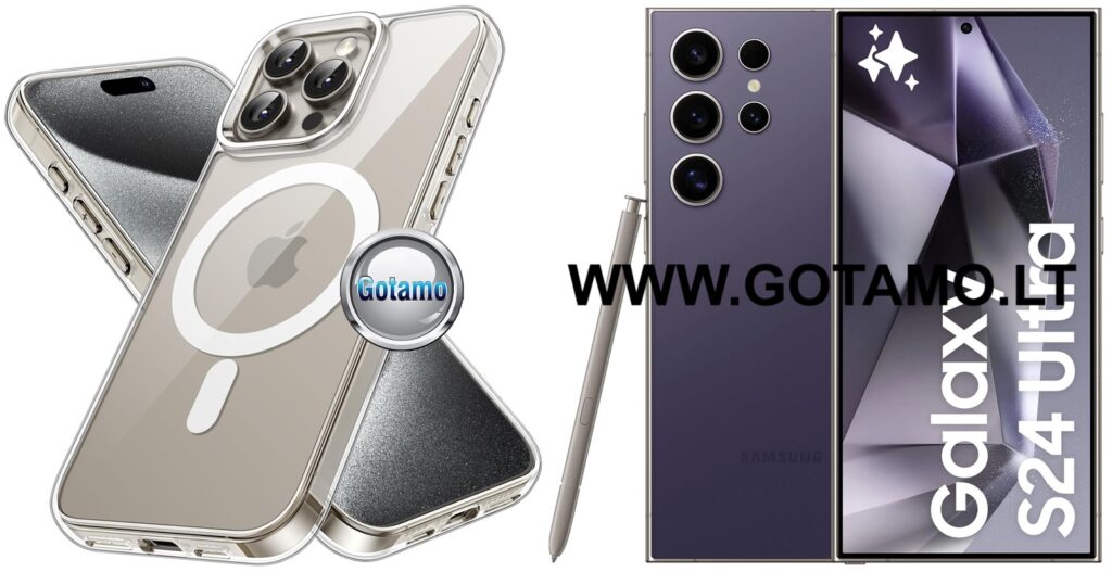 MagSafe Jelly dėklas Samsung Galaxy S24 Ultra skaidrus spalvos