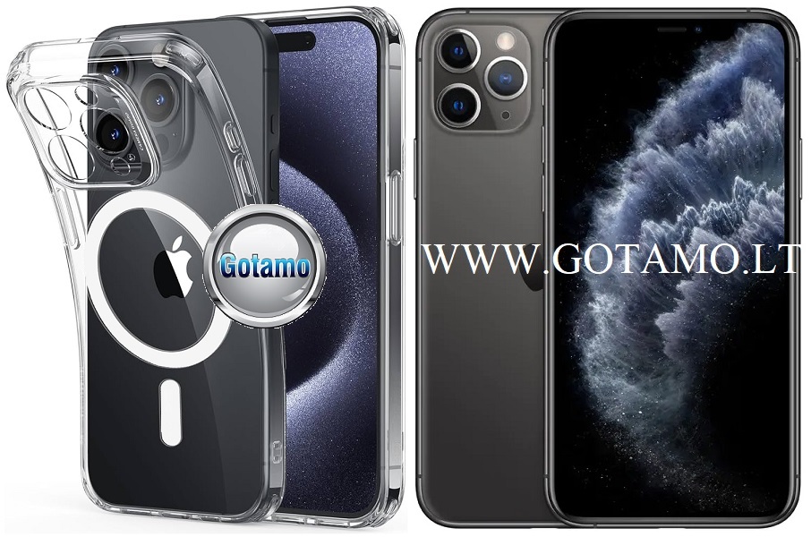 Magsafe jelly deklas kamerai Apple iPhone 11 pro skaidrus