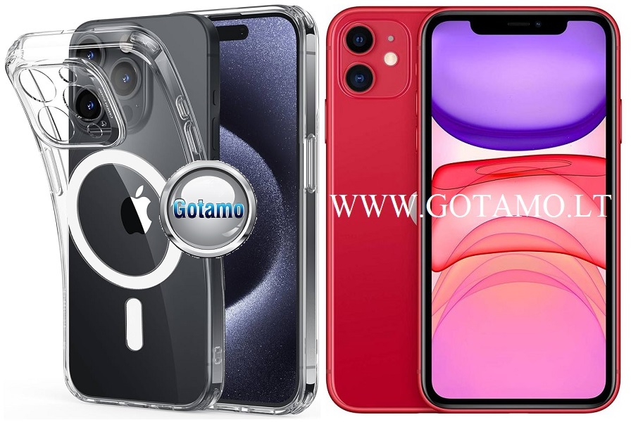 Magsafe jelly deklas kamerai Apple iPhone 11 skaidrus
