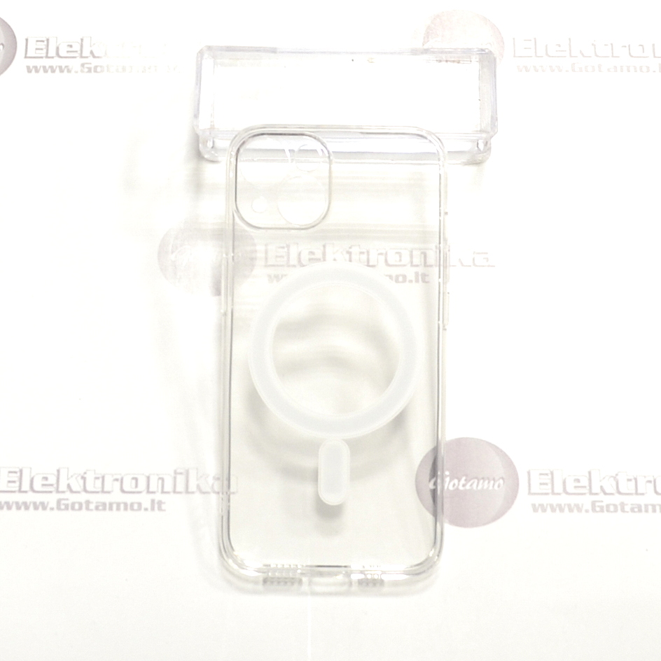 MagSafe Jelly dėklas nugarėlė su apsauga kamerai Apple iPhone 13 telefonui skaidrus 2 Magsafe jelly deklas kamerai Apple iPhone 13 skaidrus 2