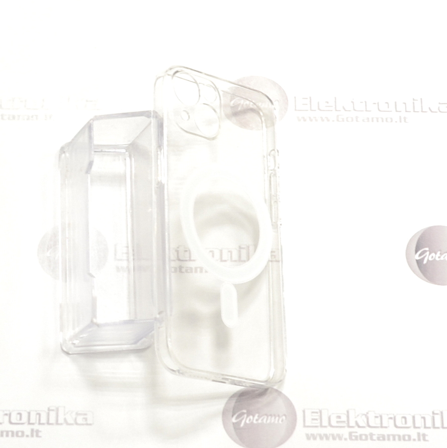 MagSafe Jelly dėklas nugarėlė su apsauga kamerai Apple iPhone 13 telefonui skaidrus 3 Magsafe jelly deklas kamerai Apple iPhone 13 skaidrus 3