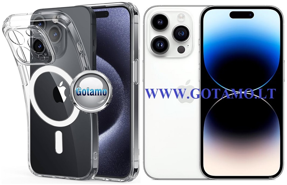 Magsafe jelly deklas kamerai Apple iPhone 14 pro skaidrus