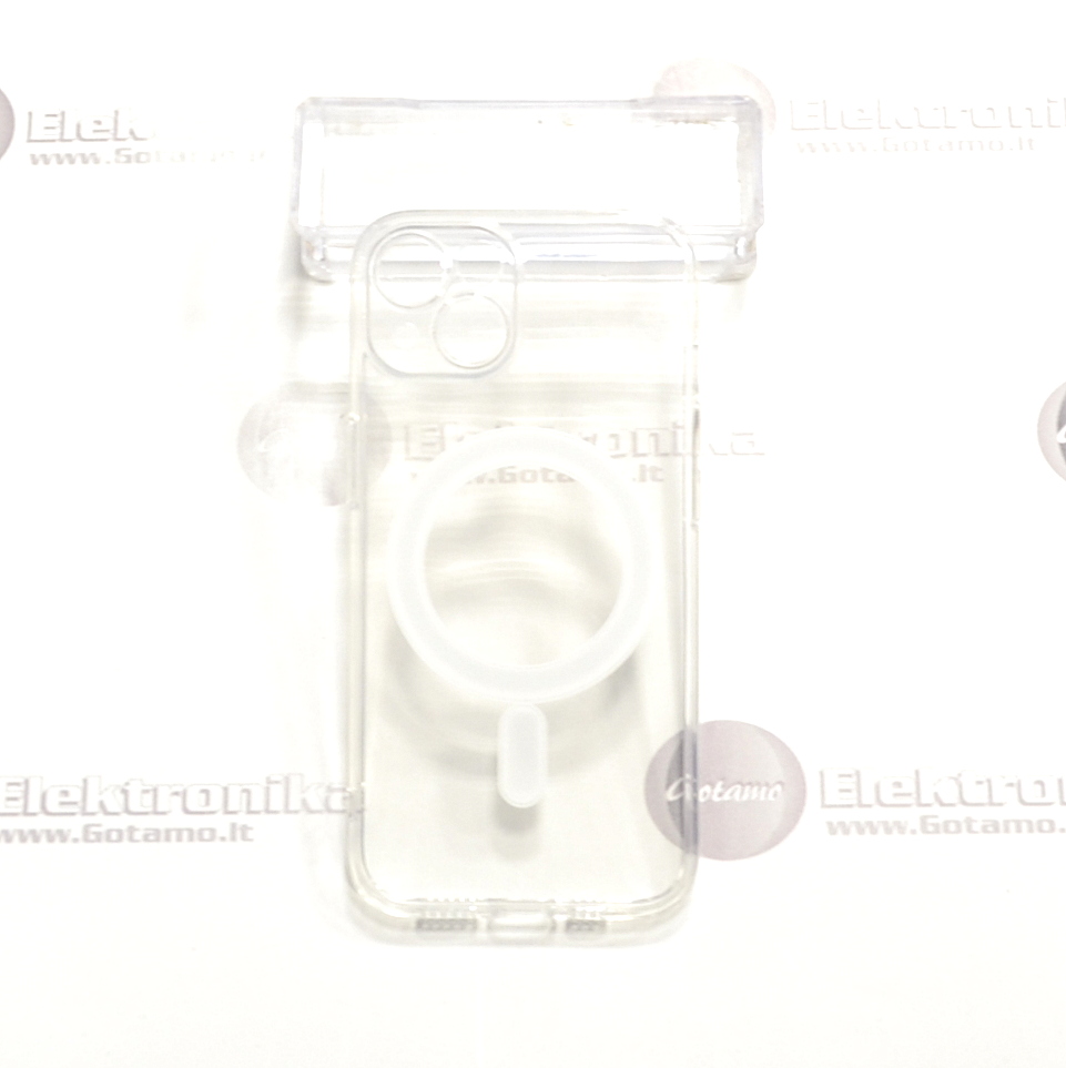 MagSafe Jelly dėklas nugarėlė su apsauga kamerai Apple iPhone 14 telefonui skaidrus 2 Magsafe jelly deklas kamerai Apple iPhone 14 skaidrus 2