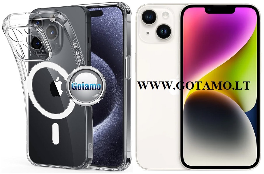 Magsafe jelly deklas kamerai Apple iPhone 14 skaidrus