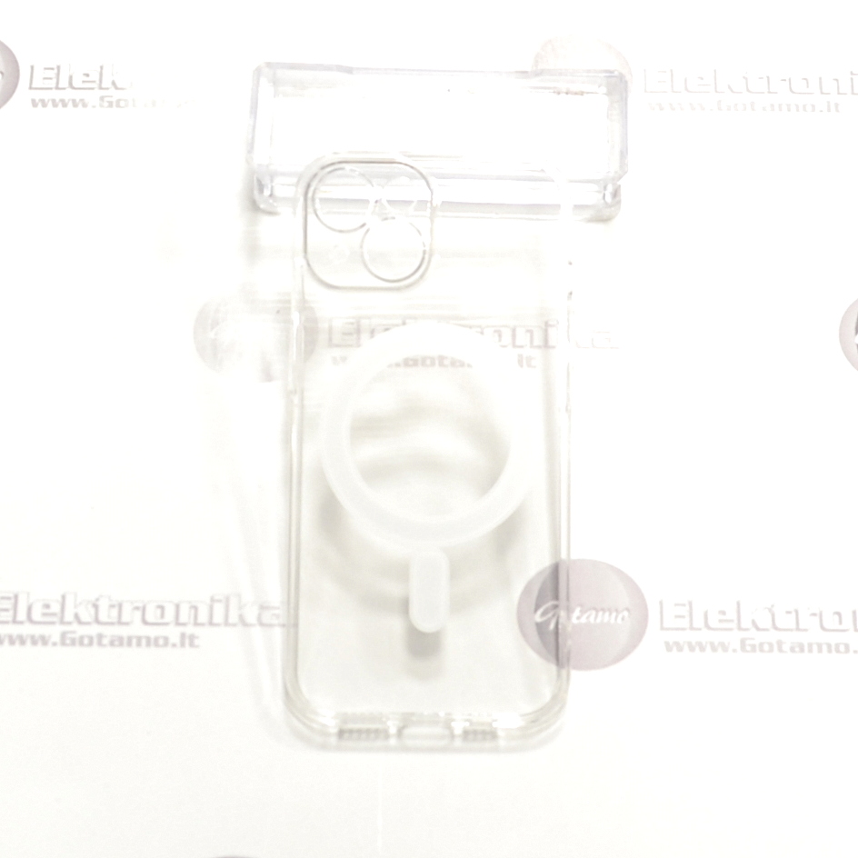 MagSafe Jelly dėklas nugarėlė su apsauga kamerai Apple iPhone 15 telefonui skaidrus 2 Magsafe jelly deklas kamerai Apple iPhone 15 skaidrus 2