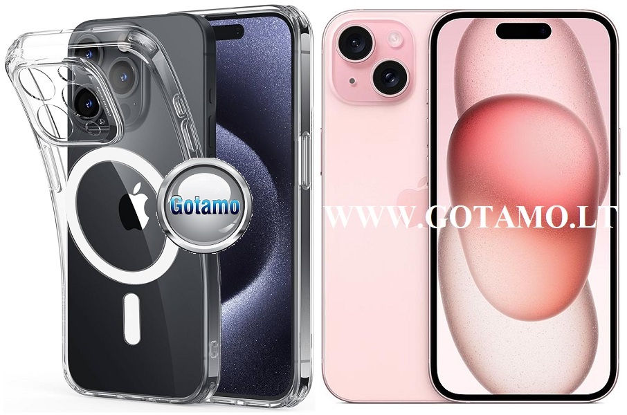 Magsafe jelly deklas kamerai Apple iPhone 15 skaidrus