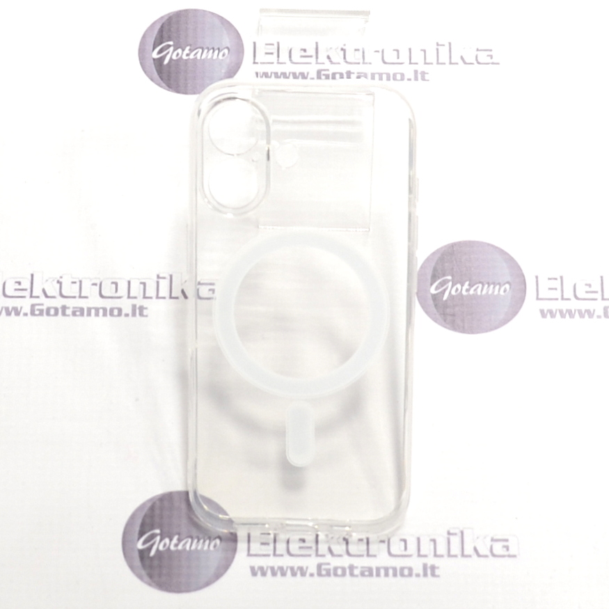 MagSafe Jelly dėklas nugarėlė su apsauga kamerai Apple iPhone 17 telefonui skaidrus 2 Magsafe jelly deklas kamerai Apple iPhone 17 skaidrus 2