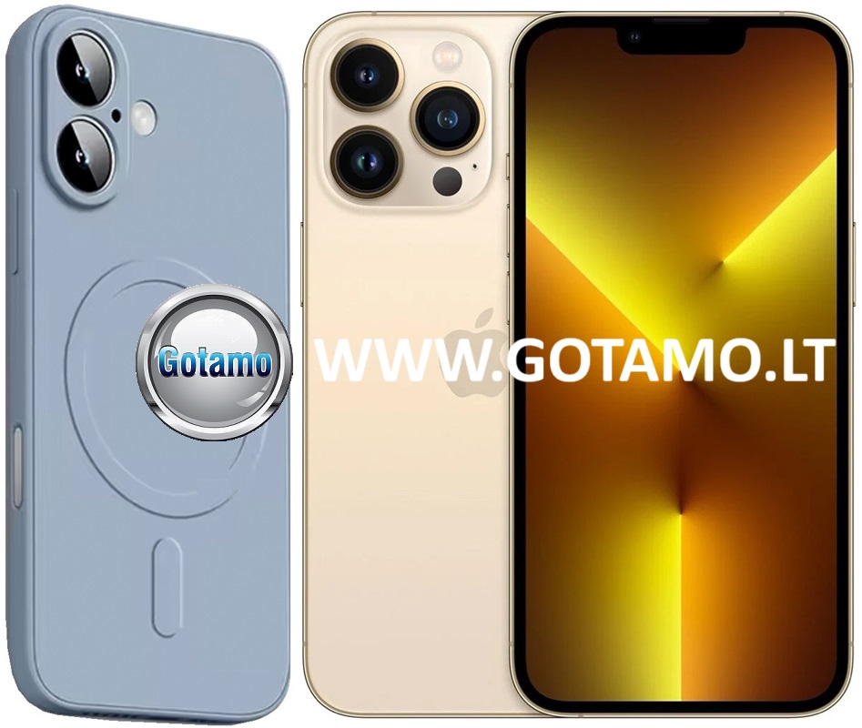 Matte plus deklas Apple iPhone 13 pro pilkai melsvos