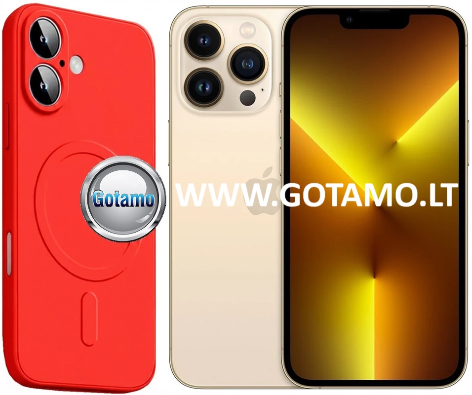 Magsafe matte plus deklas Apple iPhone 13 pro raudonos