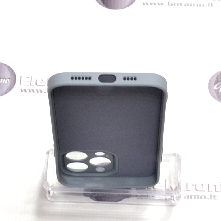 MagSafe Matte Plus dėklas nugarėlė Apple iPhone 14 Pro Max telefonui pilkai melsvos spalvos 5 Matte plus deklas Apple iPhone 14 pro max pilkai melsvos 5