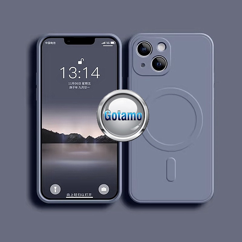 MagSafe Matte Plus dėklas nugarėlė Apple iPhone 14 Pro Max telefonui pilkai melsvos spalvos 6 Matte plus deklas Apple iPhone 14 pro max pilkai melsvos 6